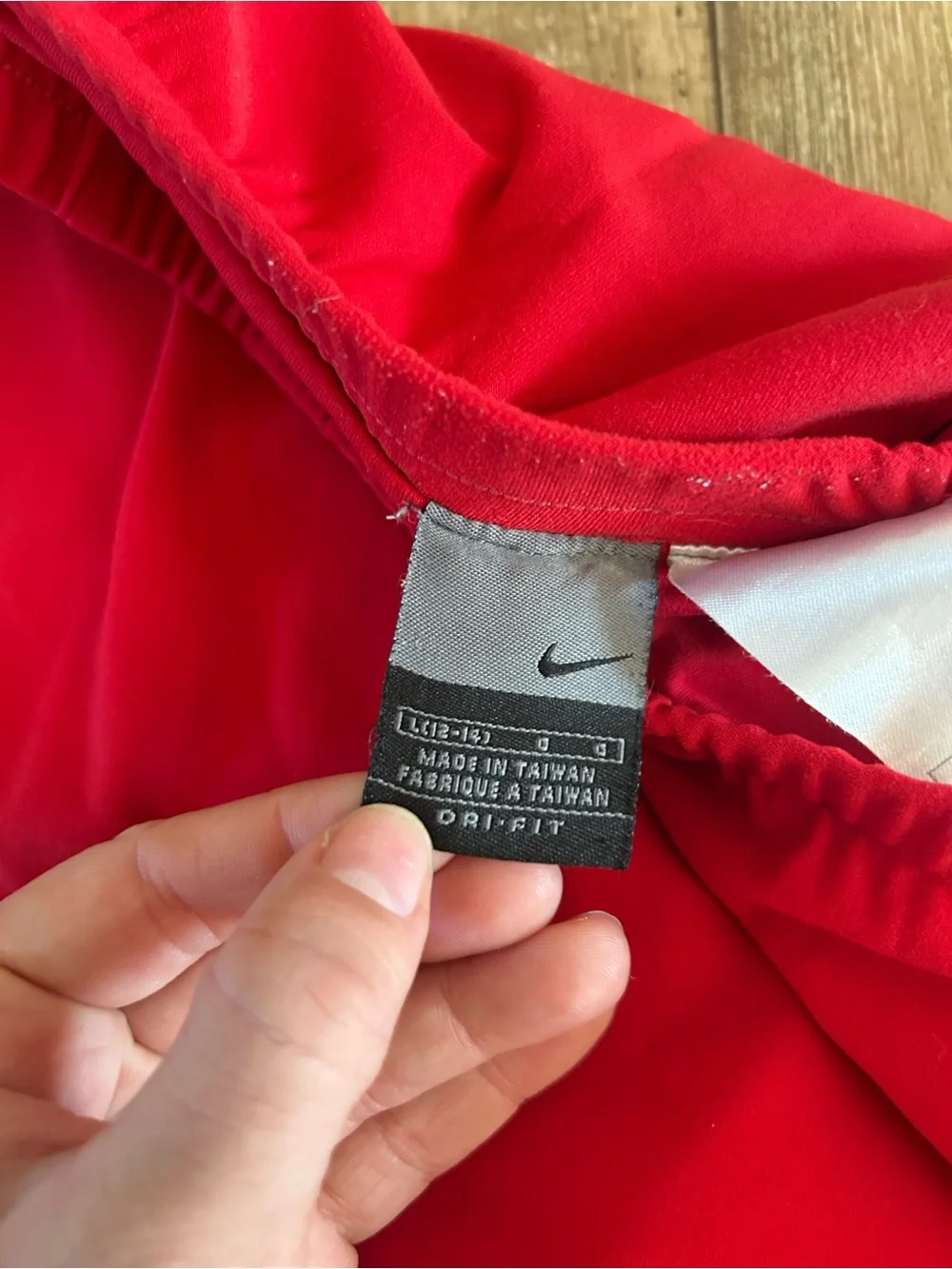 Vintage Nike Red Athletic Tennis Skirt with White Trim - Womens Large